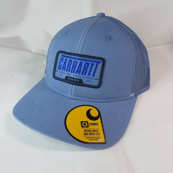 Carhartt Other - Carhartt Men's Canvas Mesh Back Outlast Patch Snapback Cap Hat - Sky Stone